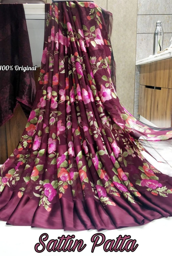 Satin Patta Saree