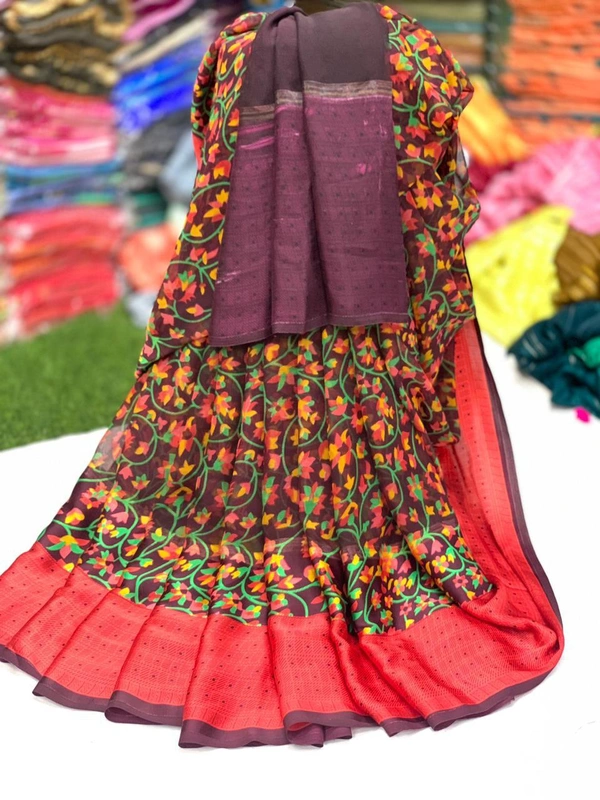 Satin Patta Saree