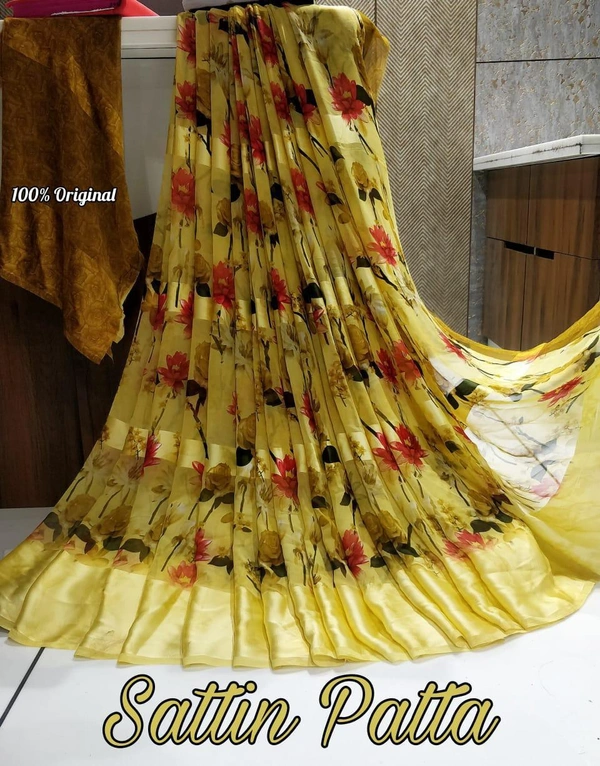 Satin Patta Saree