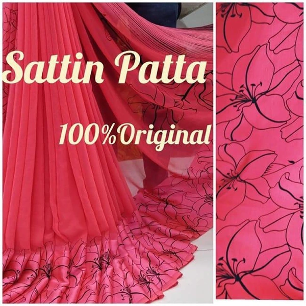 Satin Patta Saree
