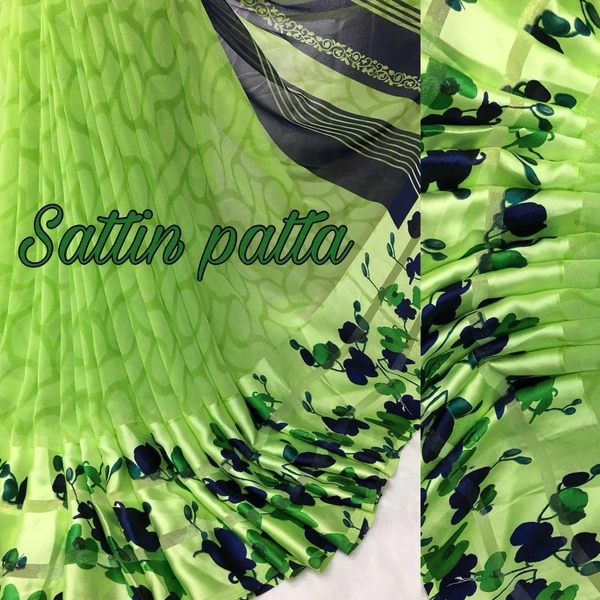 Satin Patta Saree