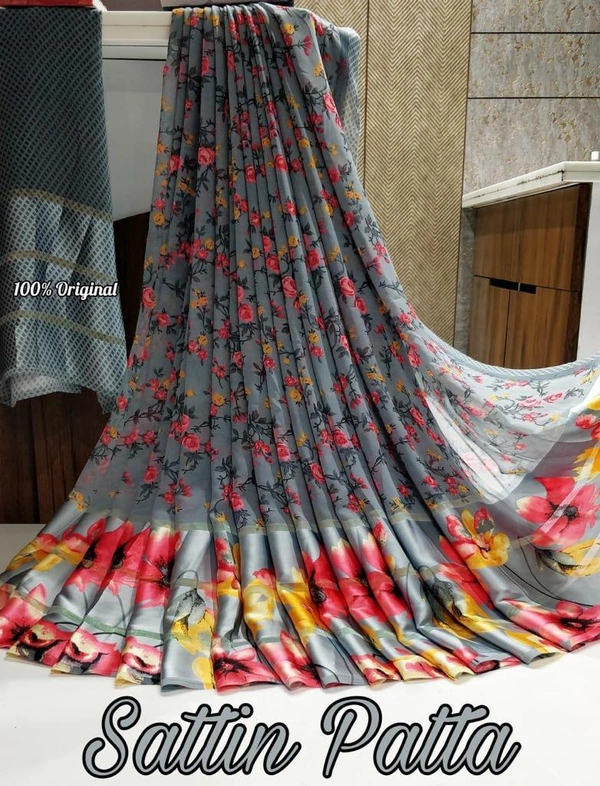 Satin Patta Saree
