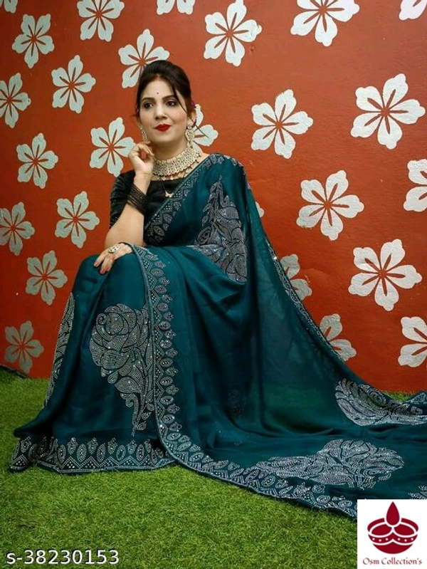 Stone Work Saree