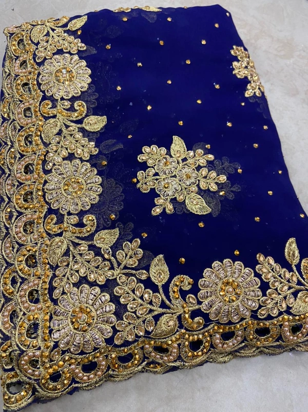 Stone Work Heavy Saree