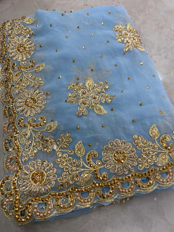 Stone Work Heavy Saree