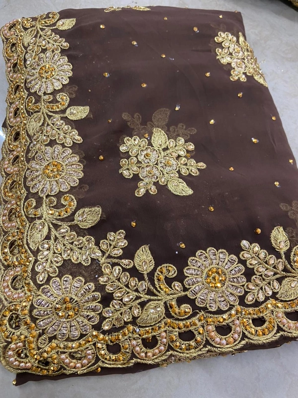 Stone Work Heavy Saree