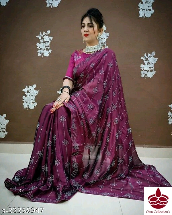 Stone Work Saree