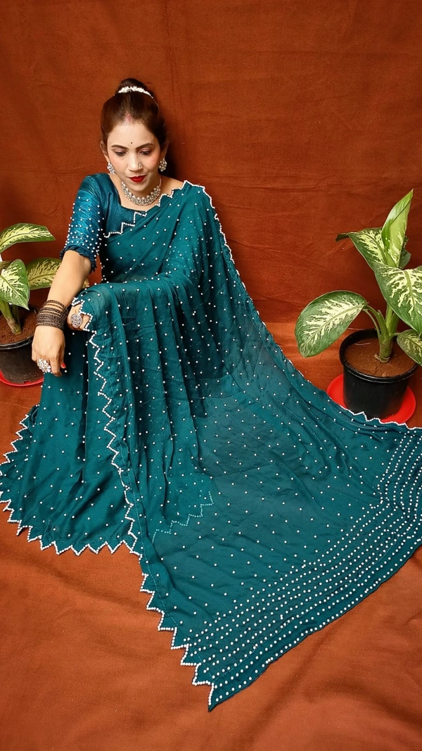 Moti Work Saree