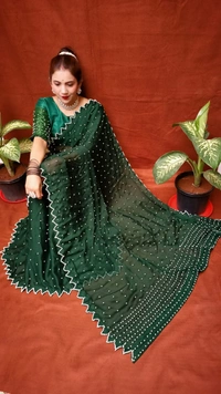 Moti Work Saree