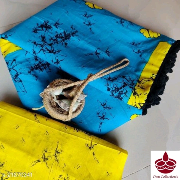 Cotton Saree With Pompom