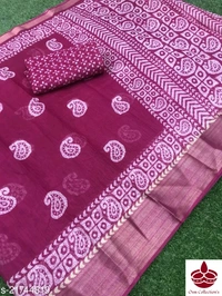 Cotton Lilen Saree