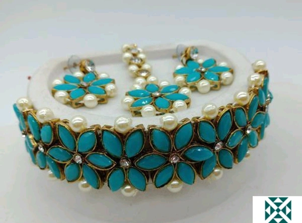 Women Naclace Set  - Blue, free size