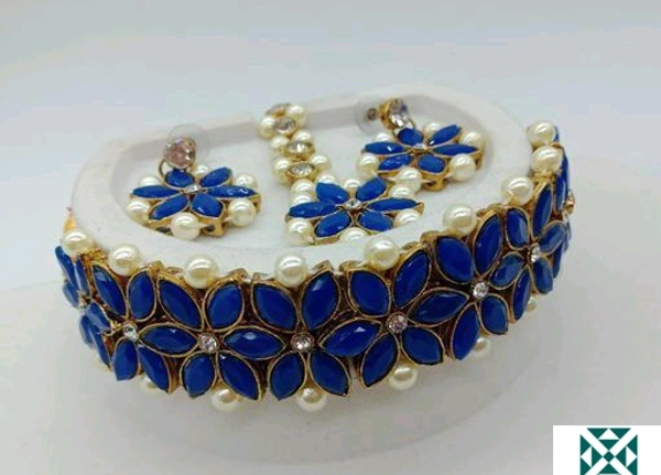 Women Naclace Set  - Blue, free size