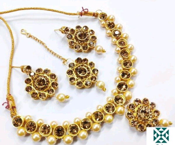 Women Jewellery Set  - yellow, free size