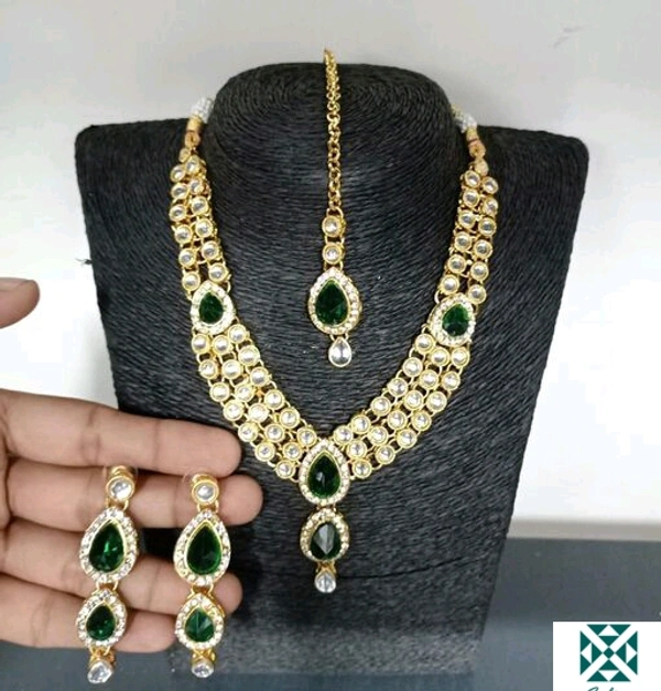Women Jewellery Set  - green, free size
