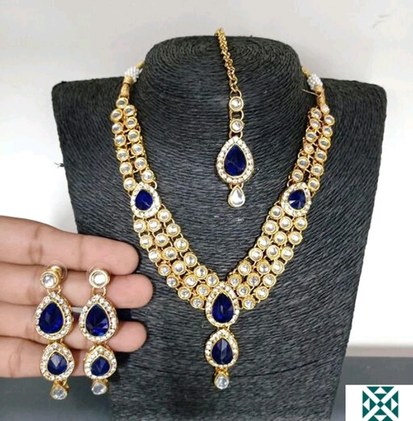 Women Jewellery Set  - blue, free size