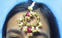 NIBRAS Maroon Kundan Necklace Set - B09ZRW9G6V