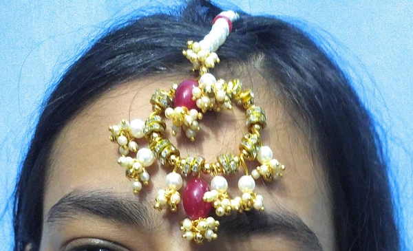 NIBRAS Maroon Kundan Necklace Set - B09ZRW9G6V