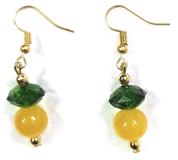 NIBRAS Yellow Crystal Necklace Set - B09ZRMZ9HN