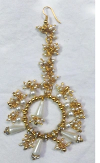 NIBRAS White Pearl Drop Necklace Set - B09ZT5VMNY