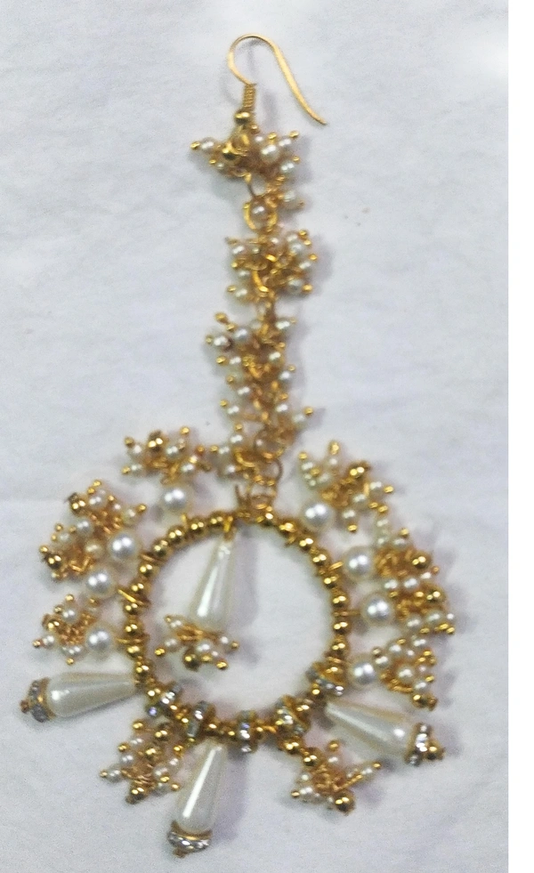 NIBRAS White Pearl Drop Necklace Set - B09ZT5VMNY