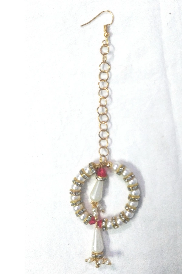 NIBRAS Red Tyre-Cut Pearl Necklace Set - B09ZVLBSXT