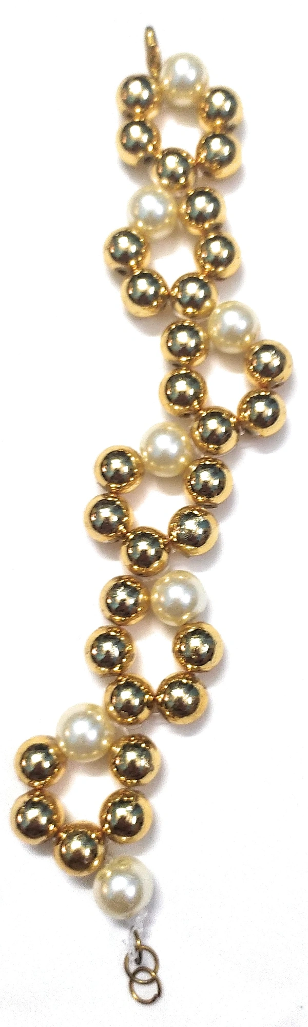 NIBRAS Gold Floral ABS Necklace Set - B0B1B5GW9W
