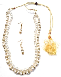 NIBRAS Pearl Spacer Necklace Set - B0B1QK5FH8