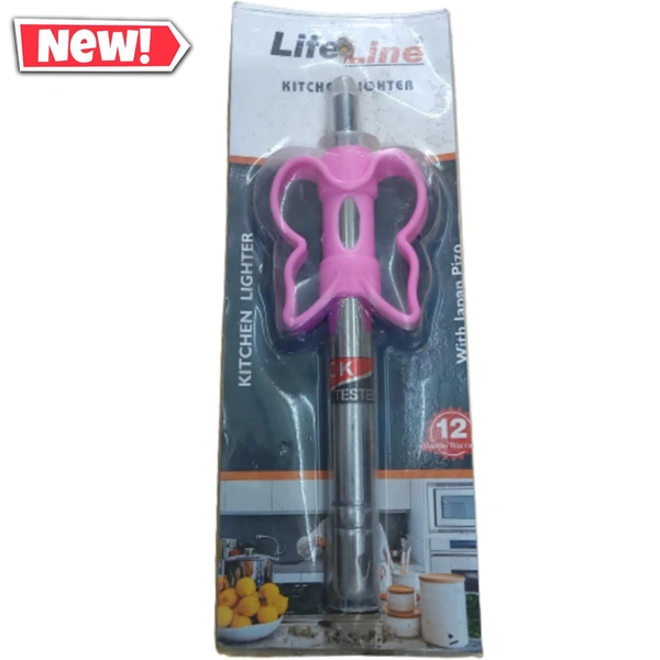 Life line kitchen lighter - pink and steel