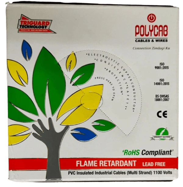 Polycab 1sq Polycab Wire - yellow, 1sq