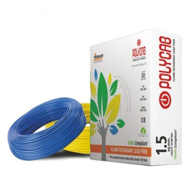 Polycab 1.5sqmm Polycab Wire FR - blue