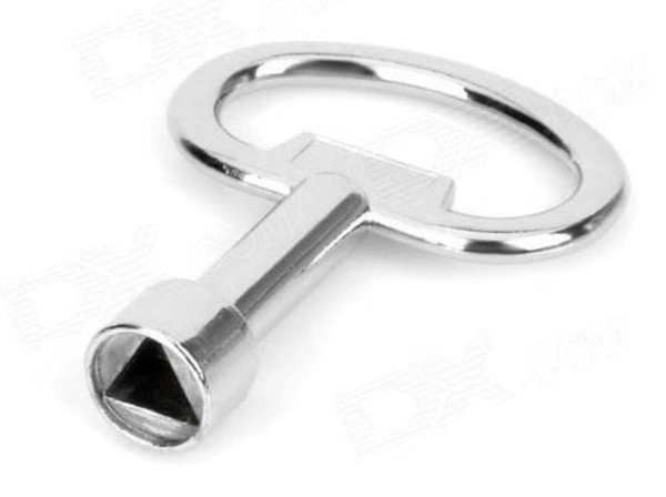 Royal Triangle Panel Key - nickel plated