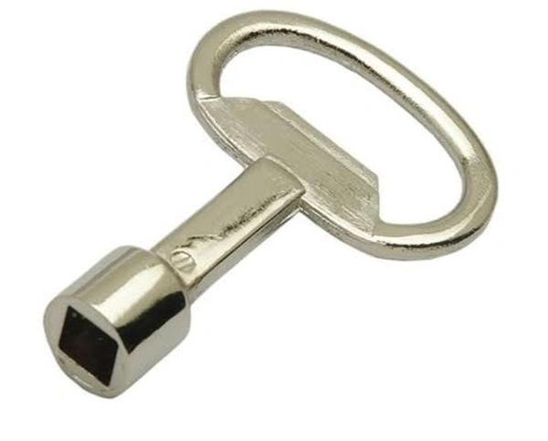 Royal Square Panel Key - nickel plated