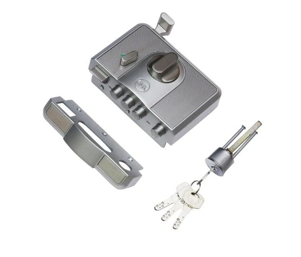 YALE CBR-Cinco 500,Latch & DeadBolt Main Door Lock, Knob Inside - silver, Dimple key