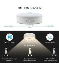 LED Motion Smart Sensor Wireless Wall Night Light Rechargeable - white