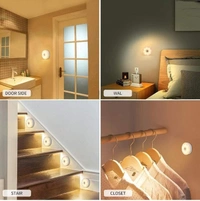 LED Motion Smart Sensor Wireless Wall Night Light Rechargeable - white