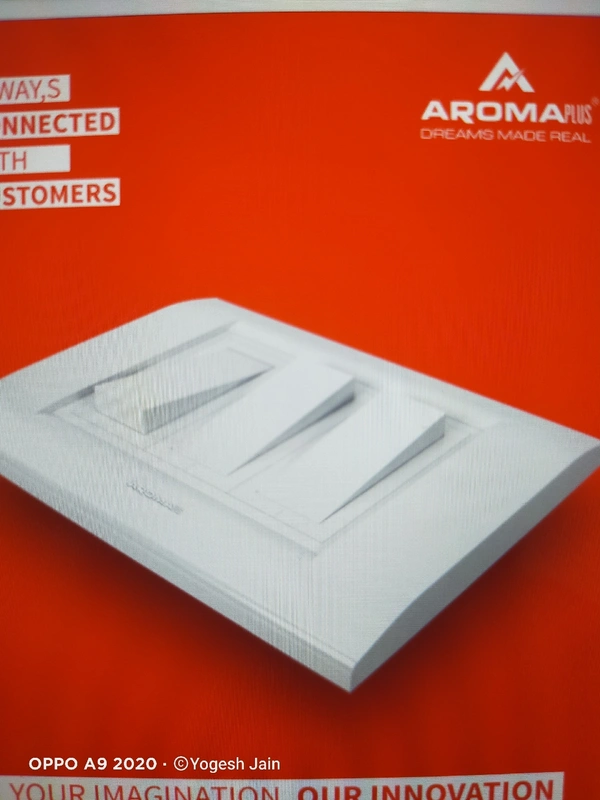Pooja Aroma 10amp 1way  Switch - white