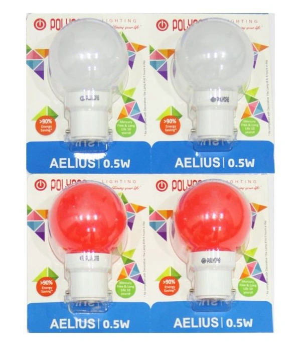 Polycab 0.5 Led Bulb - pink, 1year