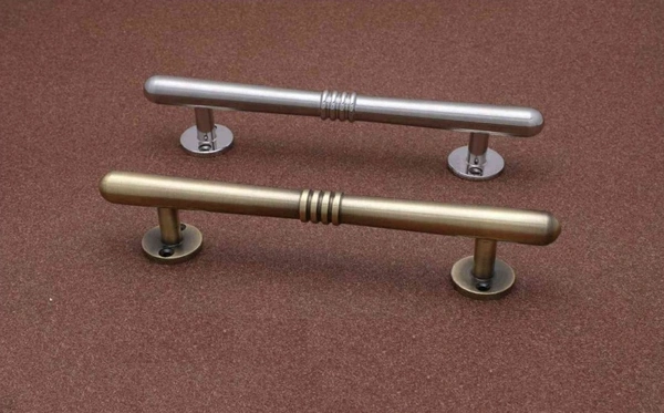 SHINEY  STEEL MAIN DOOR HANDLE Open Screw RH-217 - CP-SATIN, 12"