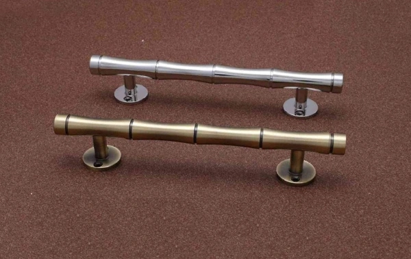 SHINEY RH-214 STEEL MAIN DOOR HANDLE  - CP-SATIN, 12"
