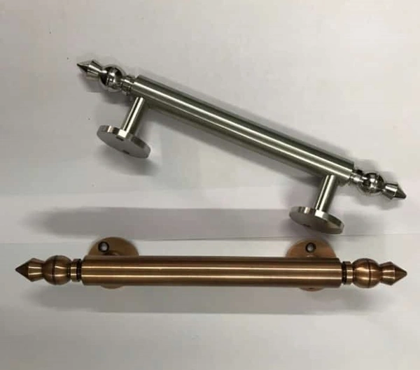 SHINEY  RH-211 STEEL MAIN DOOR HANDLE  - CP-SATIN, 8"