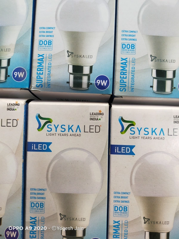 Syska Led Bulb💡 - white/6500k, 1year, 9watt