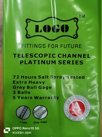 LOGO  Telescopic Channel Premium Series  - Black, 14", Fitting For Future