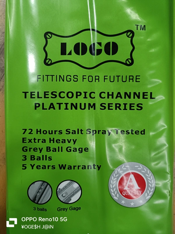 LOGO  Telescopic Channel Premium Series  - Black, 14", Fitting For Future