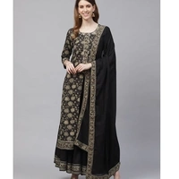 Kurta Set - brown(rust) and black, all size available