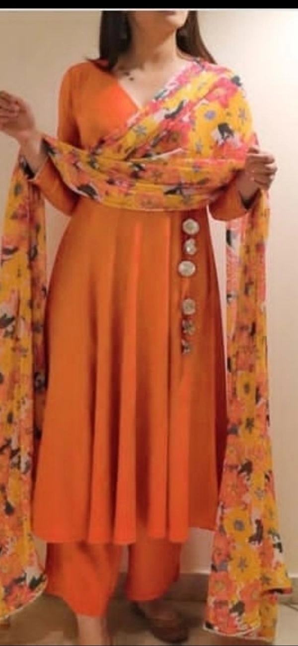 New Orange Colored Kurta Set - orange, S , L , M , XL