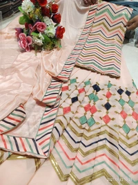 Designer Pink Sharara Set - pink, free size 
