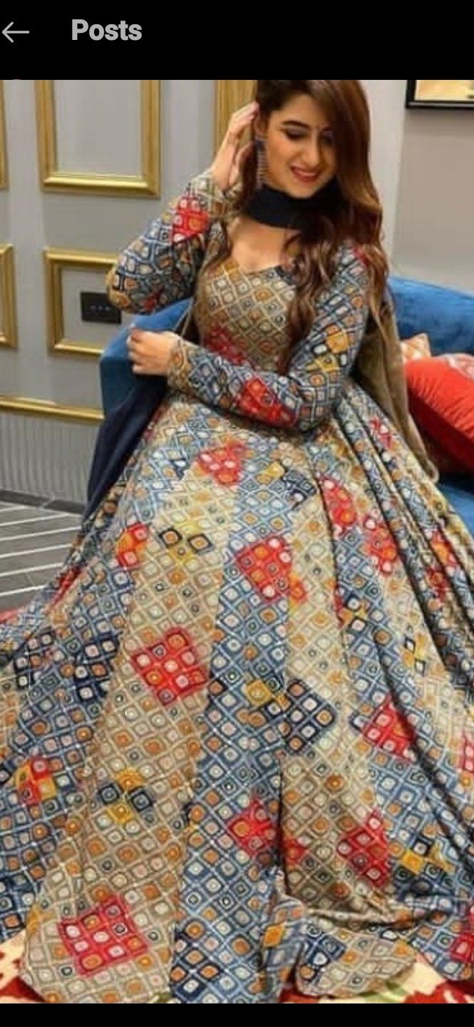 Indian Pakistani Women Partywear Stitched Long Gown Kurta Koti Jacket Dress  | eBay