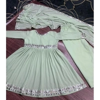 Evergreen Designer Heavy Work Top And Sharara Set - M , L , XL , XXL