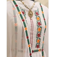 Whiye Embroidered Plazzo Set - white, M , L , XL , XXL ,XXXL